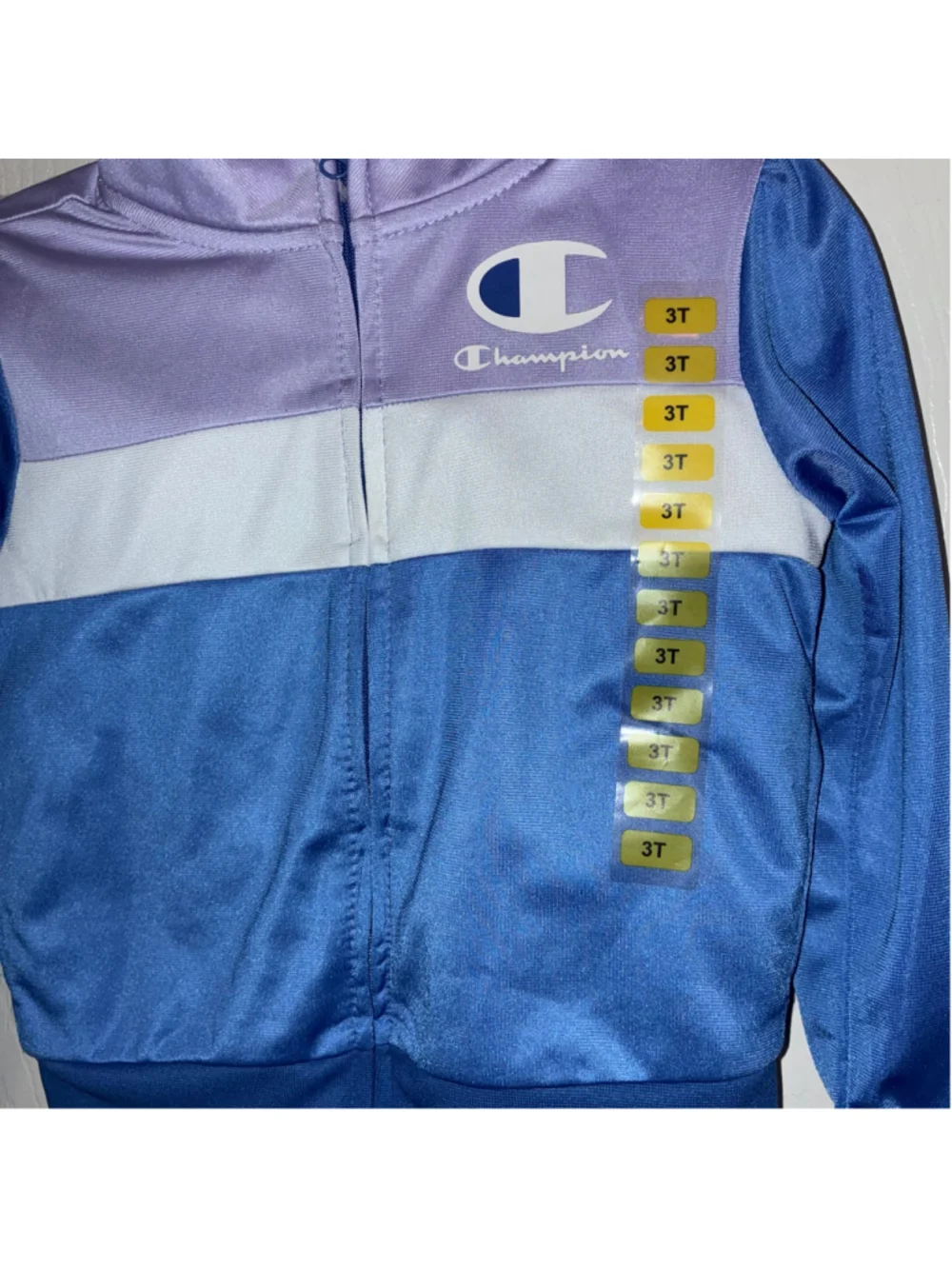 Girls Champion 2-Piece Track Set Size 3T Blue and Purple NWT